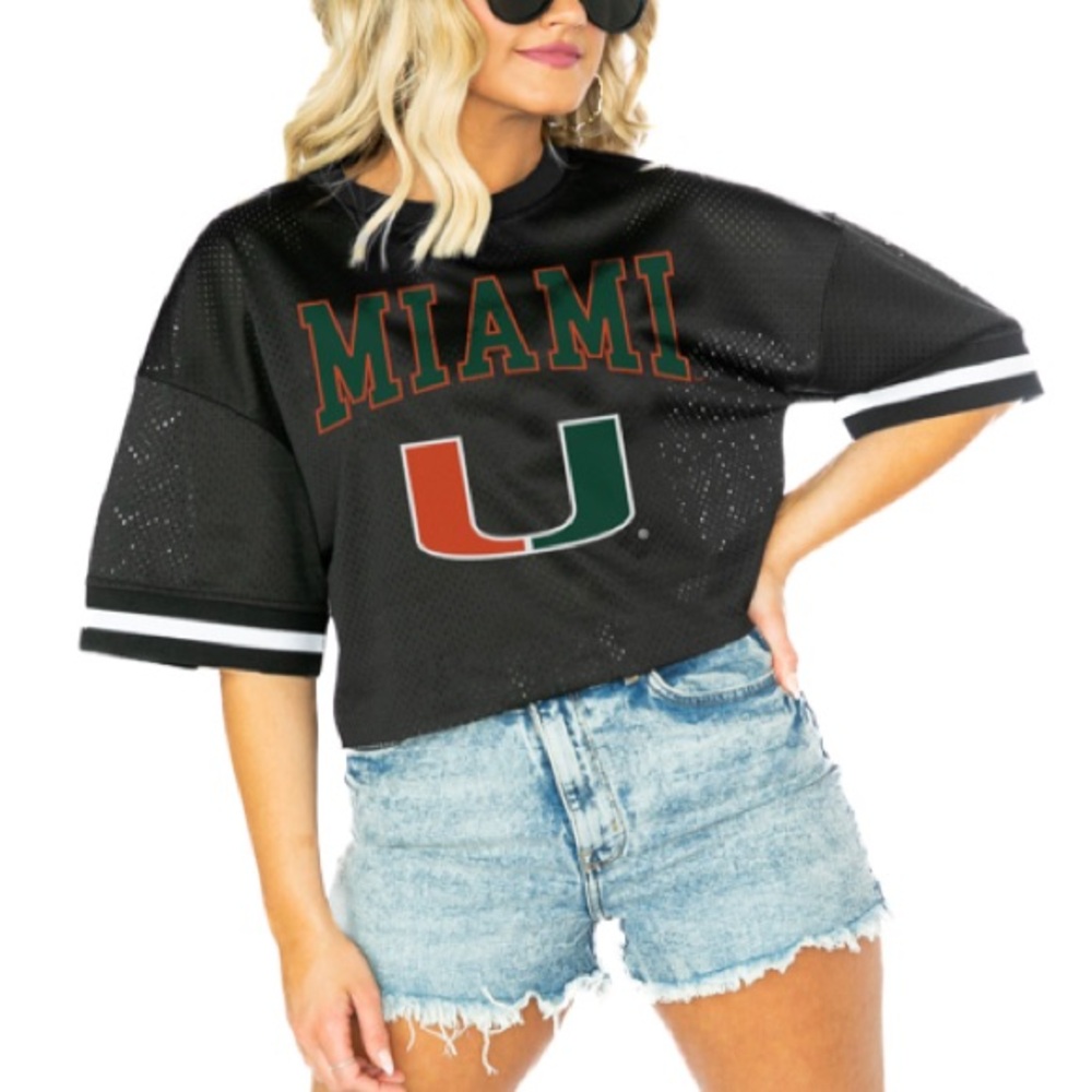 University of Miami Game Day Couture Jersey Crop Top NWT